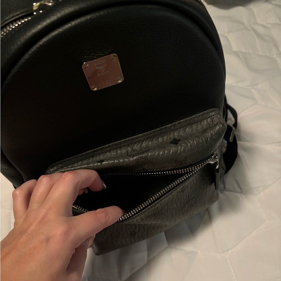 MCM Stark Visetos Top Handle Backpack Bookbag - Picture 9 of 13